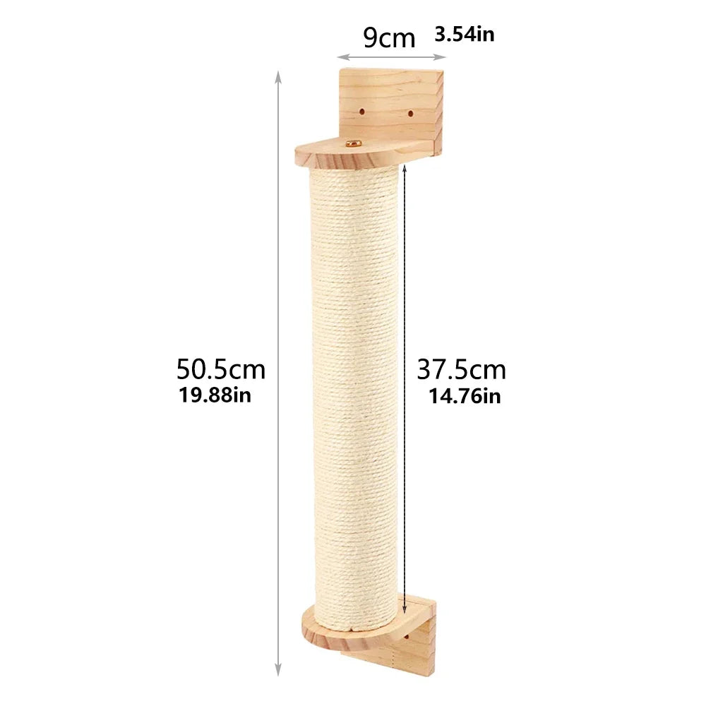Cat Wall Climbing Shelf Steps Ladder Scratching Post Scratcher Bed Hiding House for Cats Tree Tower Pet Furniture Accessories